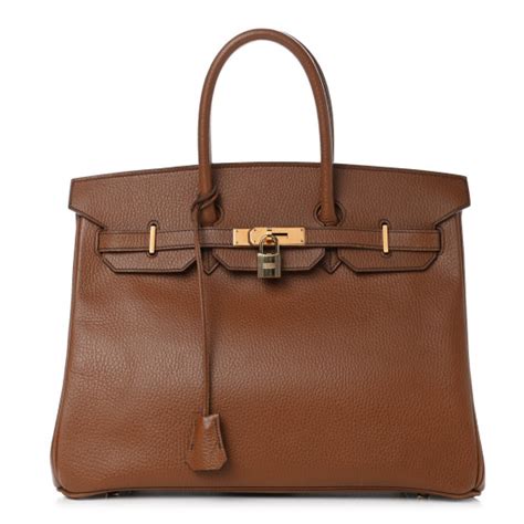 HERMES Ardennes Birkin 35 Noisette 824987.